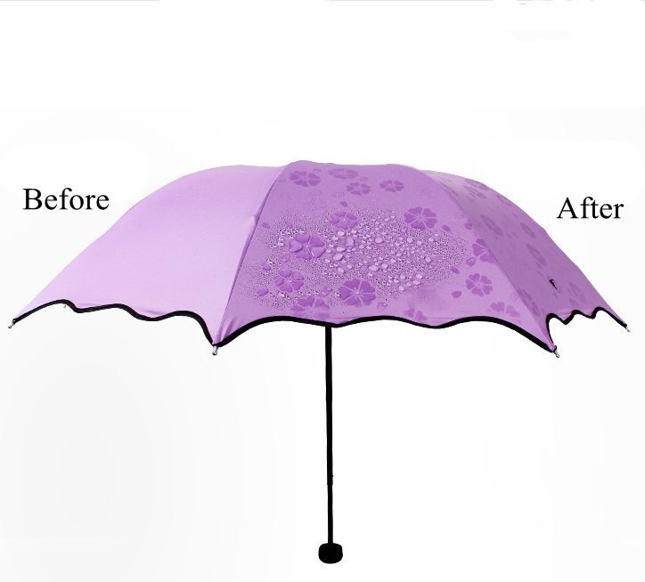 3 fold vinyl wet fold  color change  magic umbrella