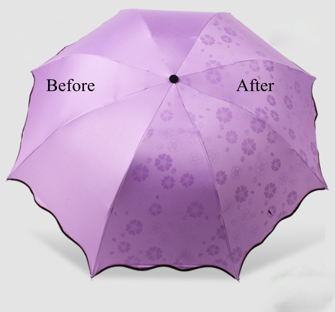 3 fold vinyl wet fold  color change  magic umbrella