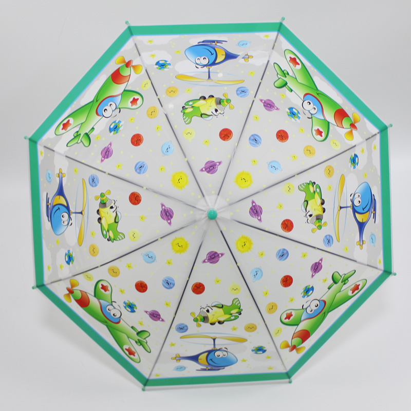 Transparent kid umbrella children umbrella with design printing