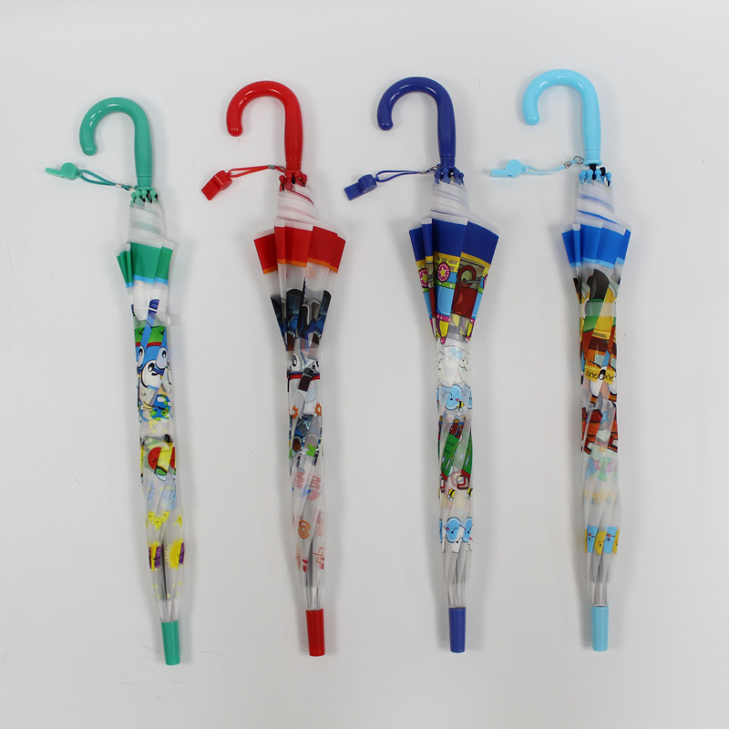 Transparent kid umbrella children umbrella with design printing