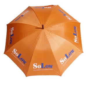 27" orange color with silver backing UV protection for thailand market golf umbrella with ads printing