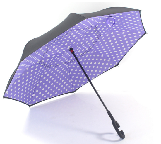 Most popular colorful double layer upside-down umbrella inverted