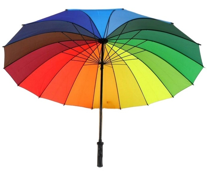 Nice shape Windproof umbrella frame big promotional rainbow umbrella