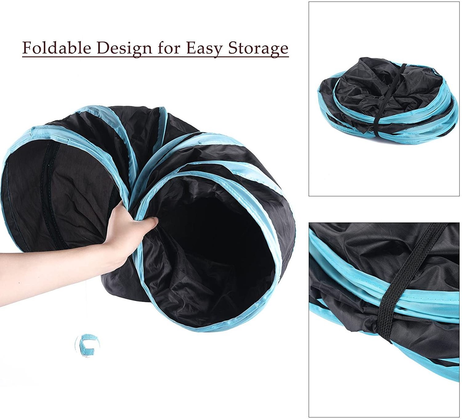 Tube Cat Toys 3 Way Collapsible Cat Tunnels for Indoor Cats Tunnel