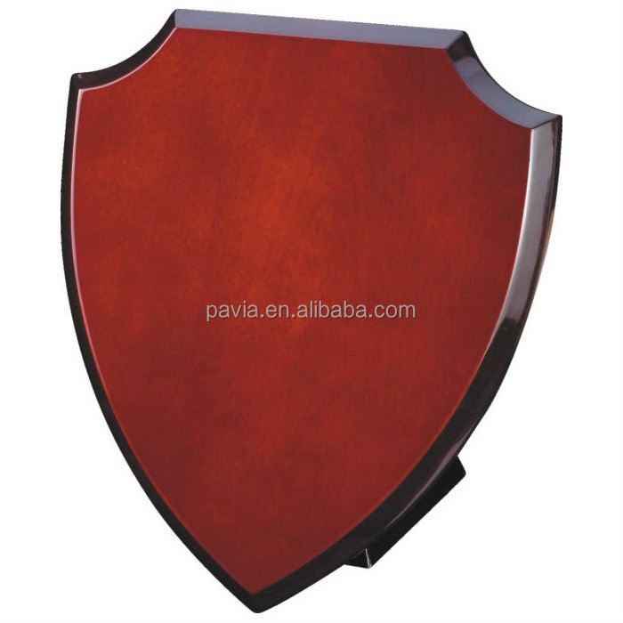 PSS003 Promotional Custom Wood Shield Trophy Plaque Blank Wooden Shield Plaque