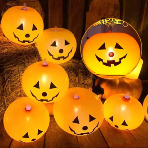 Led Light Up Balloon Latex Pumpkin Balloons Halloween Party Lights Balloons for Outdoor Indoor Decor in manufacturer Vietnam