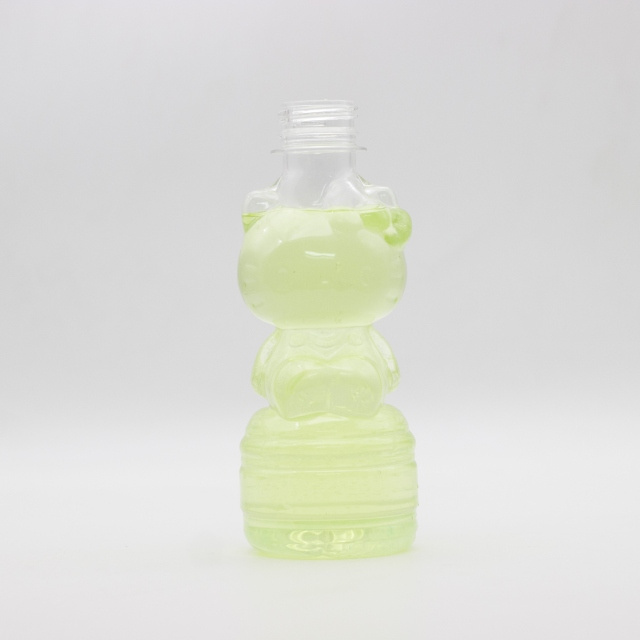 200ml clear Pharmaceutical PET plastic Bottle cat-shaped cough syrup PET Bottle with Screw Cap