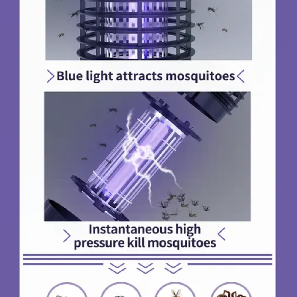 High Voltage Electric UV Led Photocalyst Mosquito Killer Lamp Bug Bee Moth Trap Fly Mosquito Zapper  in Pavico VietNam