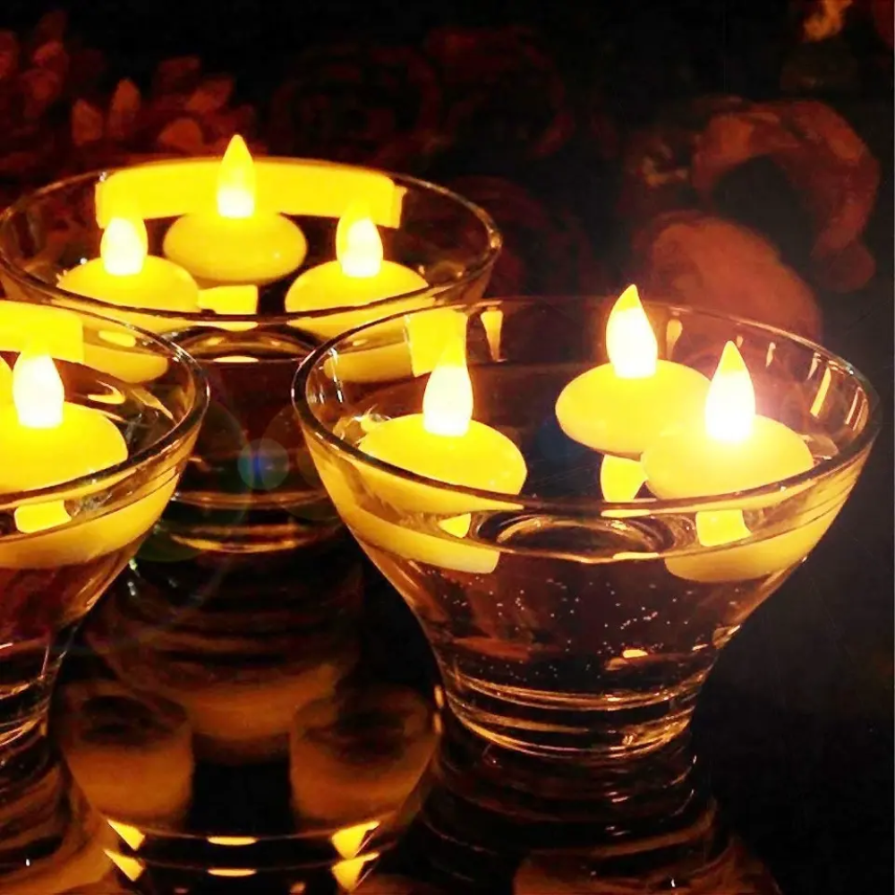 OEM ODM Best selling Water Activated LED Tea Light Yellow Flicker Floating LED Candle  in manufacturer Vietnam