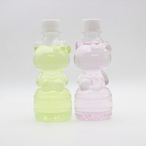 200ml clear Pharmaceutical PET plastic Bottle cat-shaped cough syrup PET Bottle with Screw Cap