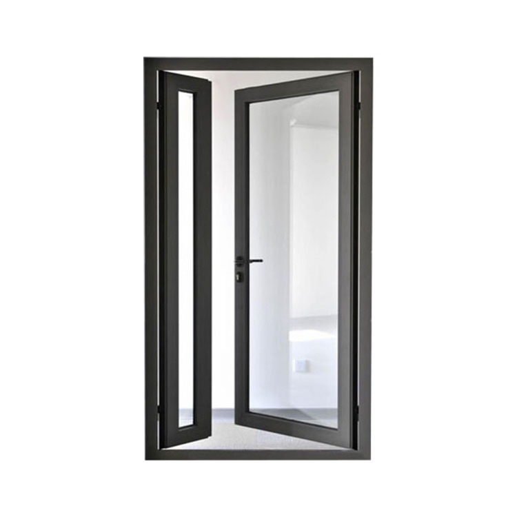 Aluminium glass flush door aluminum smart swing door bathroom door design