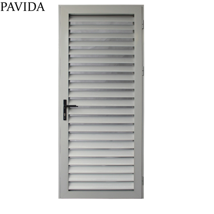 Aluminium louvered door lock Louvered Grill Doors single swing door design