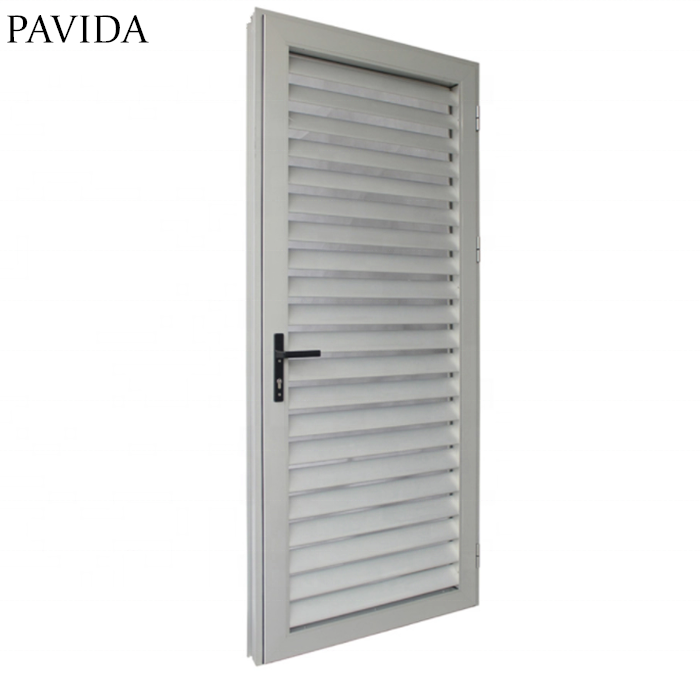 Aluminium louvered door lock Louvered Grill Doors single swing door design