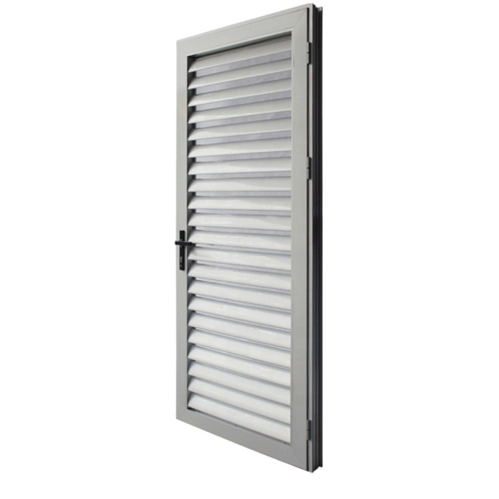 Aluminium louvered door lock Louvered Grill Doors single swing door design