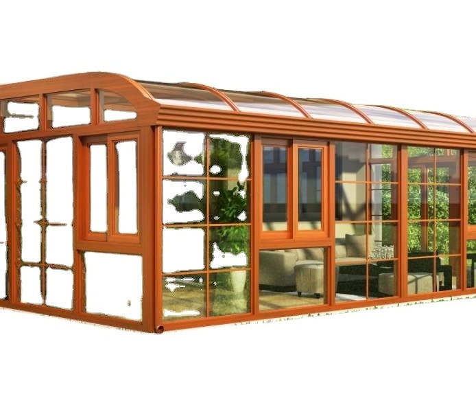 Pyramid Garden Aluminum Frame Sunroom Glass Panels For Sale Low-E Glass In Tiny House Sunhouse