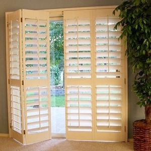 Factory Direct Bi Fold Shutter Custom Plantation Shutters White Louvered Aluminium Frame Folding Door