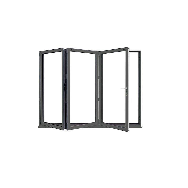 Commercial Balcony Folding Windows Double Glass Aluminum Folding Windows Horizontal Folding Windows