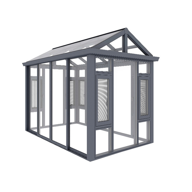 Pyramid Garden Aluminum Frame Sunroom Glass Panels For Sale Low-E Glass In Tiny House Sunhouse