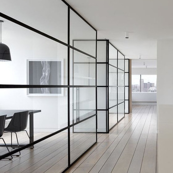 Modern design 12 mm Glass Thickness Office Partition System Glass Wall Partition From China