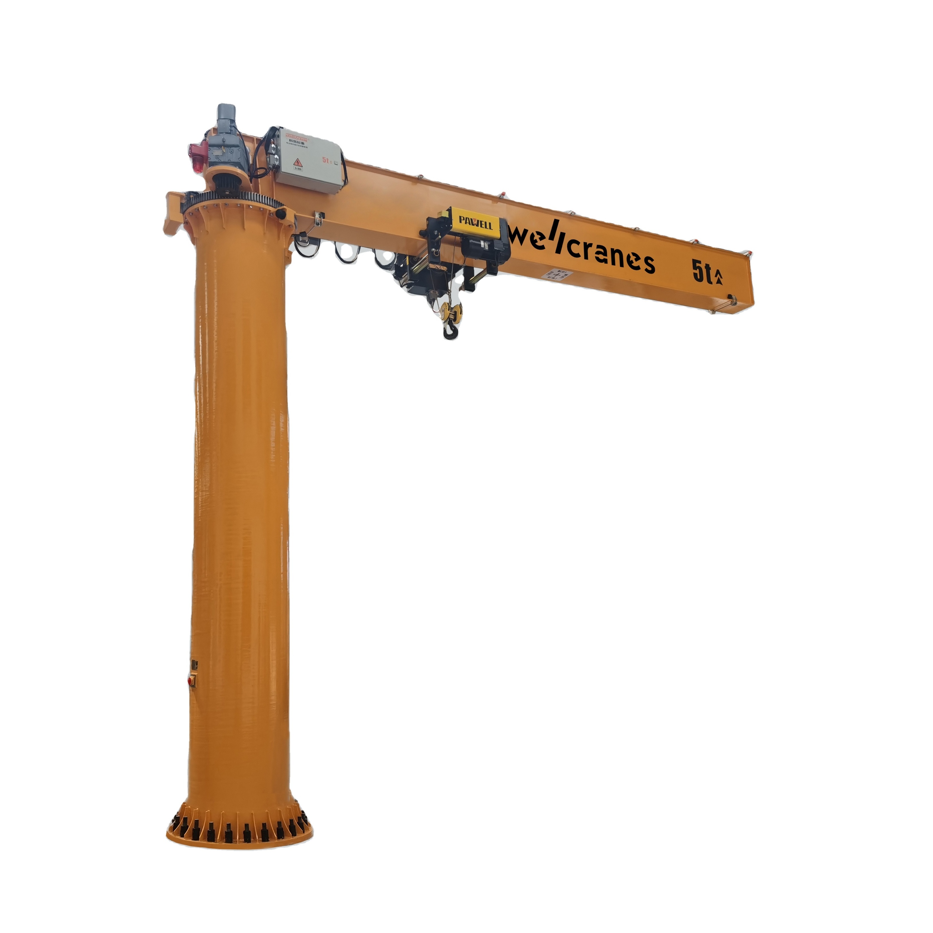 360 degree electric mini floor cantilever jib crane with hoist