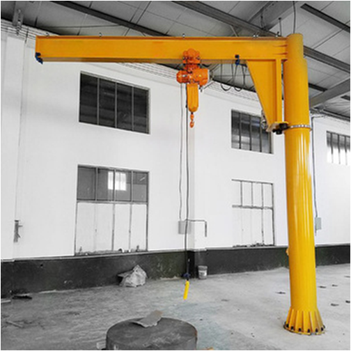 360 degree electric mini floor cantilever jib crane with hoist