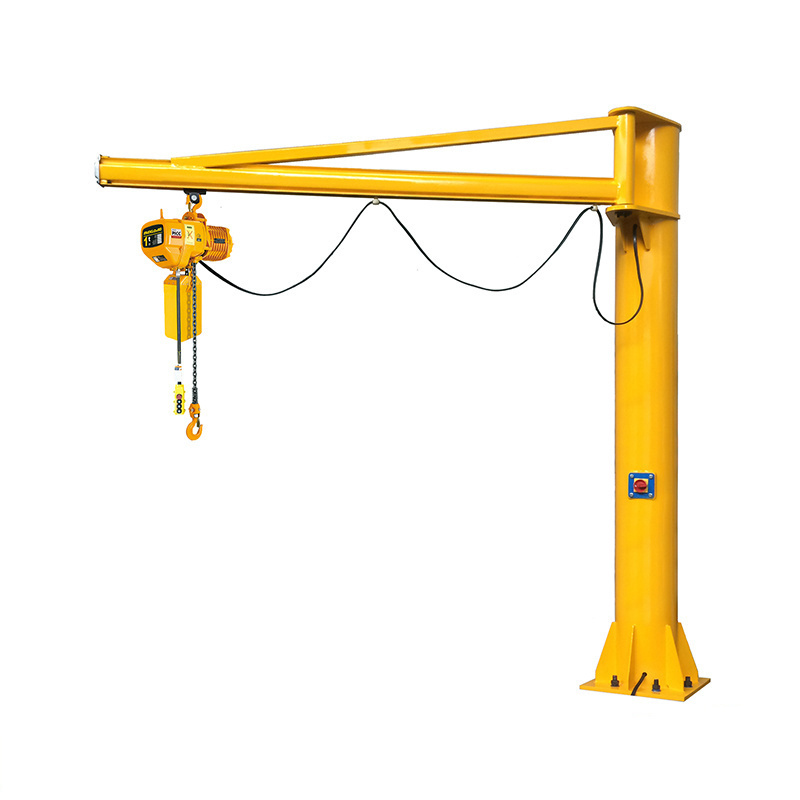 360 degree electric mini floor cantilever jib crane with hoist