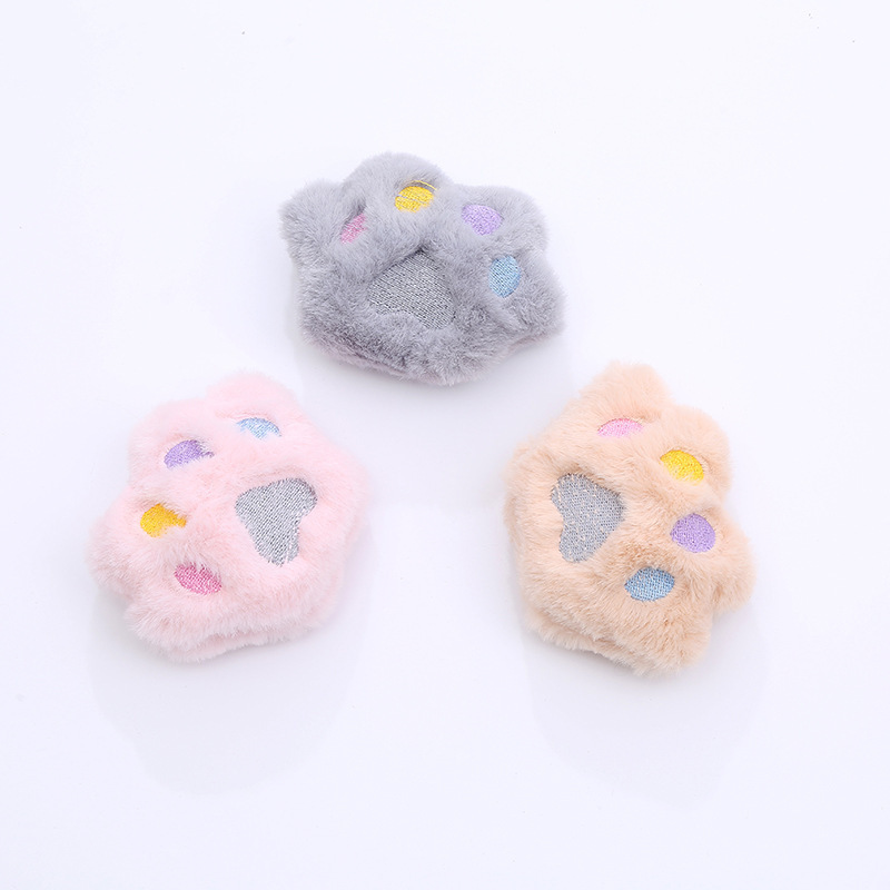 New arrival Custom Kitten Cleaning Teeth Cute Footprint shape Soft Stuffed Plush Toy Catnip Cat Toy Cat Toys Gift