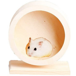 L Pets Exercise Wheel Hamster Wooden Mute Running Spinner Wheel Play Toy for Rat Gerbil Mice Chinchillas Hedgehogs Guinea