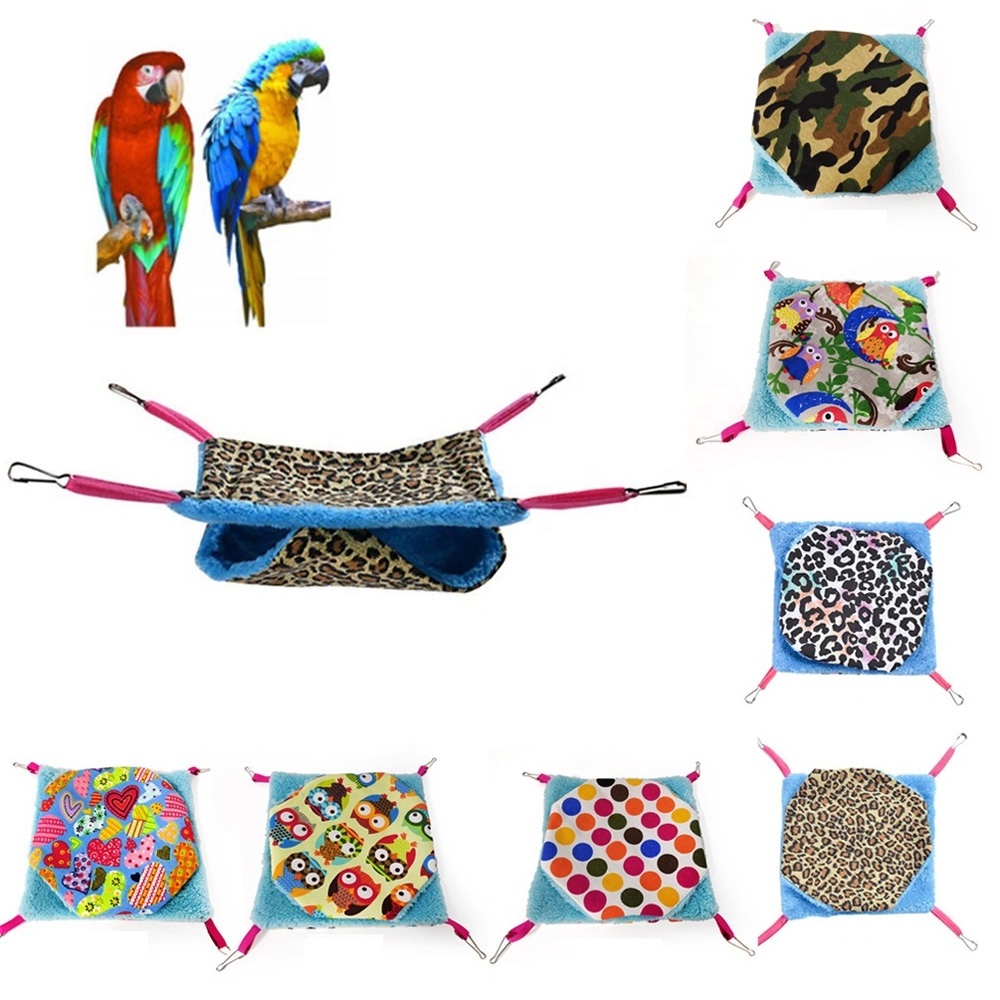 New type  sandwich hammock  heat preservation double deck hammock for  bird Mouse Chinchilla  Rat  Gerbil and Dwa Random Color