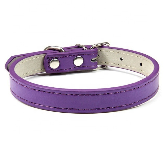 Dog Collar Manufacturer Dog Car Belts Pet Nylon Cat Seat Collar Belt Scarf Leather Solid Pet Toys For Small Animals