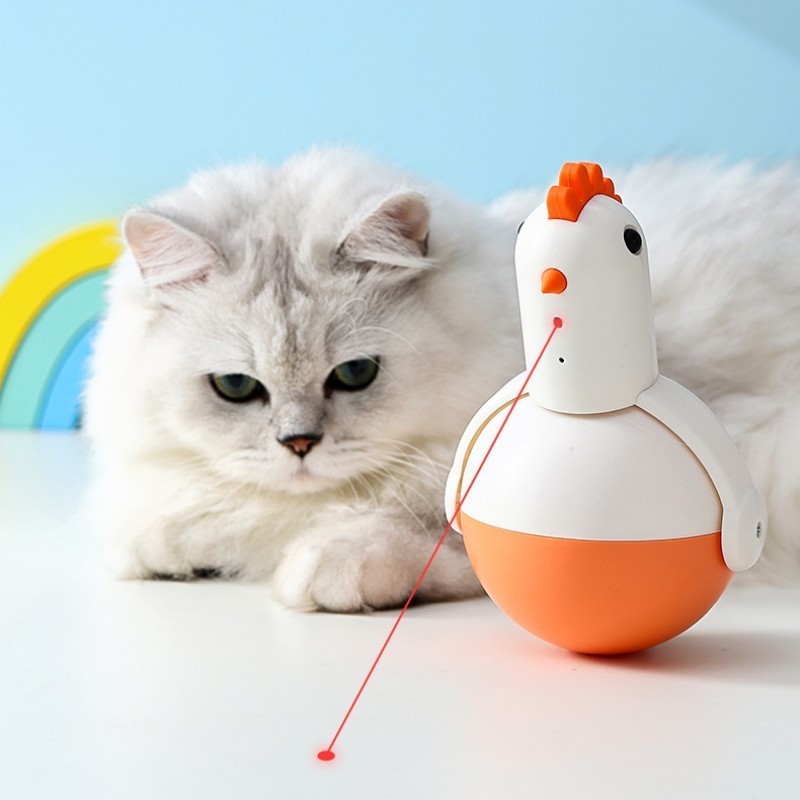 Automatic Indoor chicken tumbler electric laser ball laser toys sound wear resistant scratch teasing cat toy