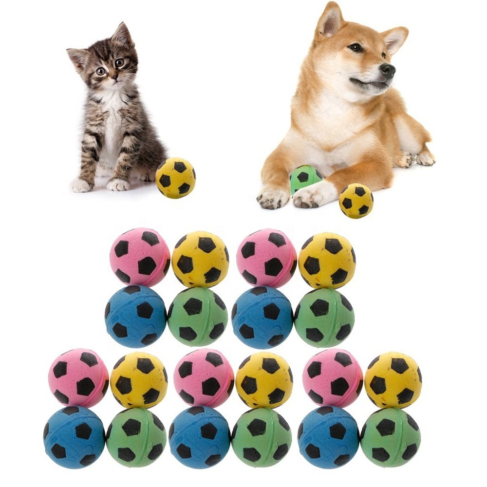 Non Noise Cat EVA Ball Soft Foam Soccer Play Balls  Pet  Weight Loss Spot Sponge Soccer  Cat Toy For Cat Scratchin