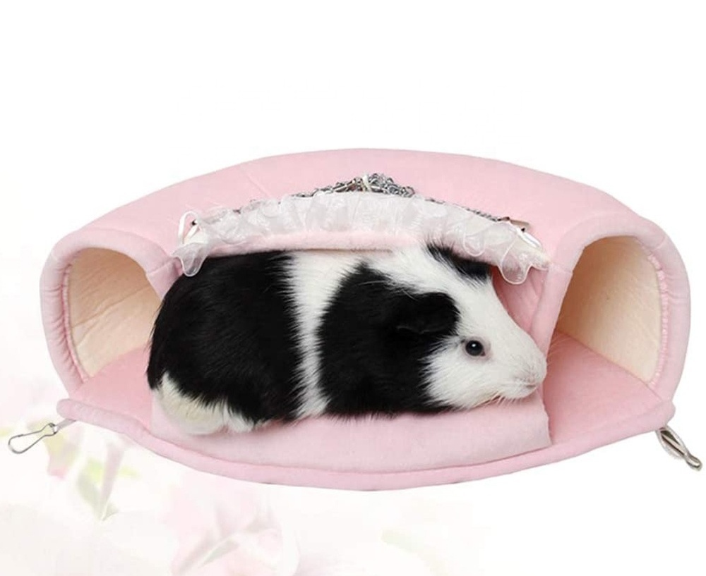 Hamster Tunnel Bed Small Animal Hanging Tunnel Hamster Toys Warm Nest Tunnel Toys for Squirrels Small Guinea Pigs Sugar Glider