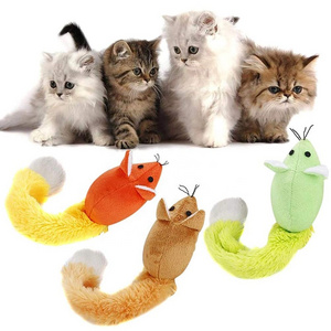 Pet Cat Long Tail Mouse Toy with Catnip, Plush Catmint Mice Teaser Interactive Playtoy for Kitty