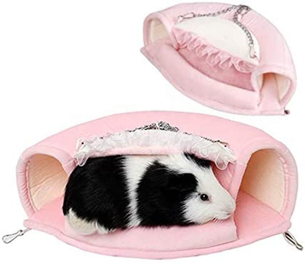 Hamster Tunnel Bed Small Animal Hanging Tunnel Hamster Toys Warm Nest Tunnel Toys for Squirrels Small Guinea Pigs Sugar Glider