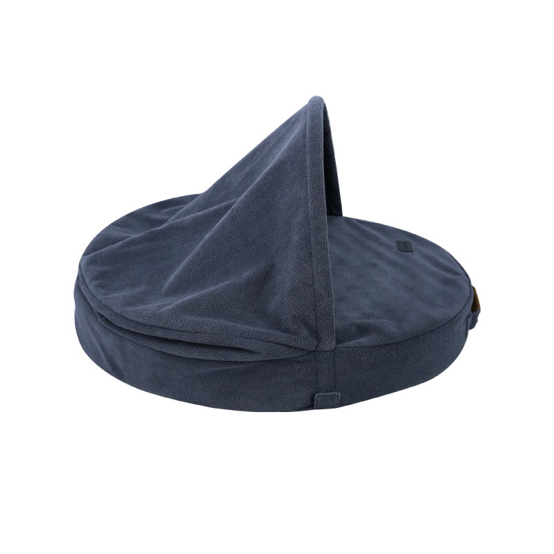 Cat Hideaway Tepee Round Washable cat cave With Canopy Portable handle design for travelling pet bed