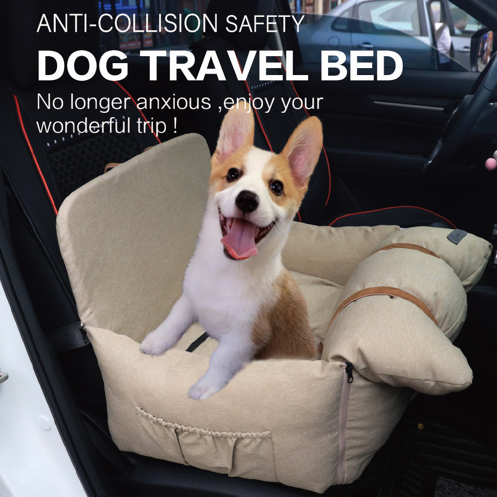 Multi functional dog car booster seat Luxury Dog Car Seat Waterproof Travel Safety Pet dog car seat bed