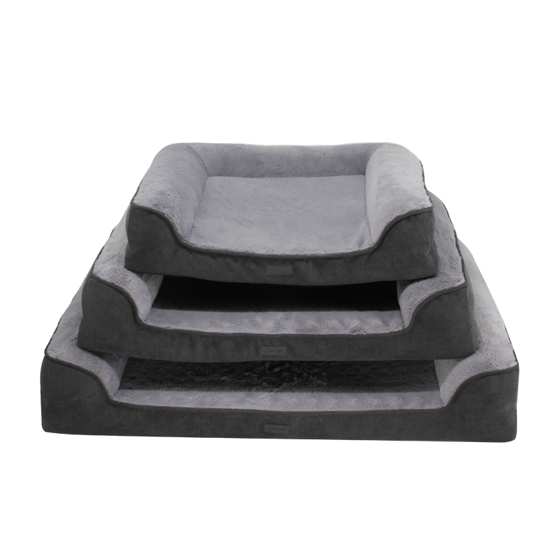 Hot selling removable memory foam dog bed plush dog sofa bed luxury  orthopedic pet sofa bed