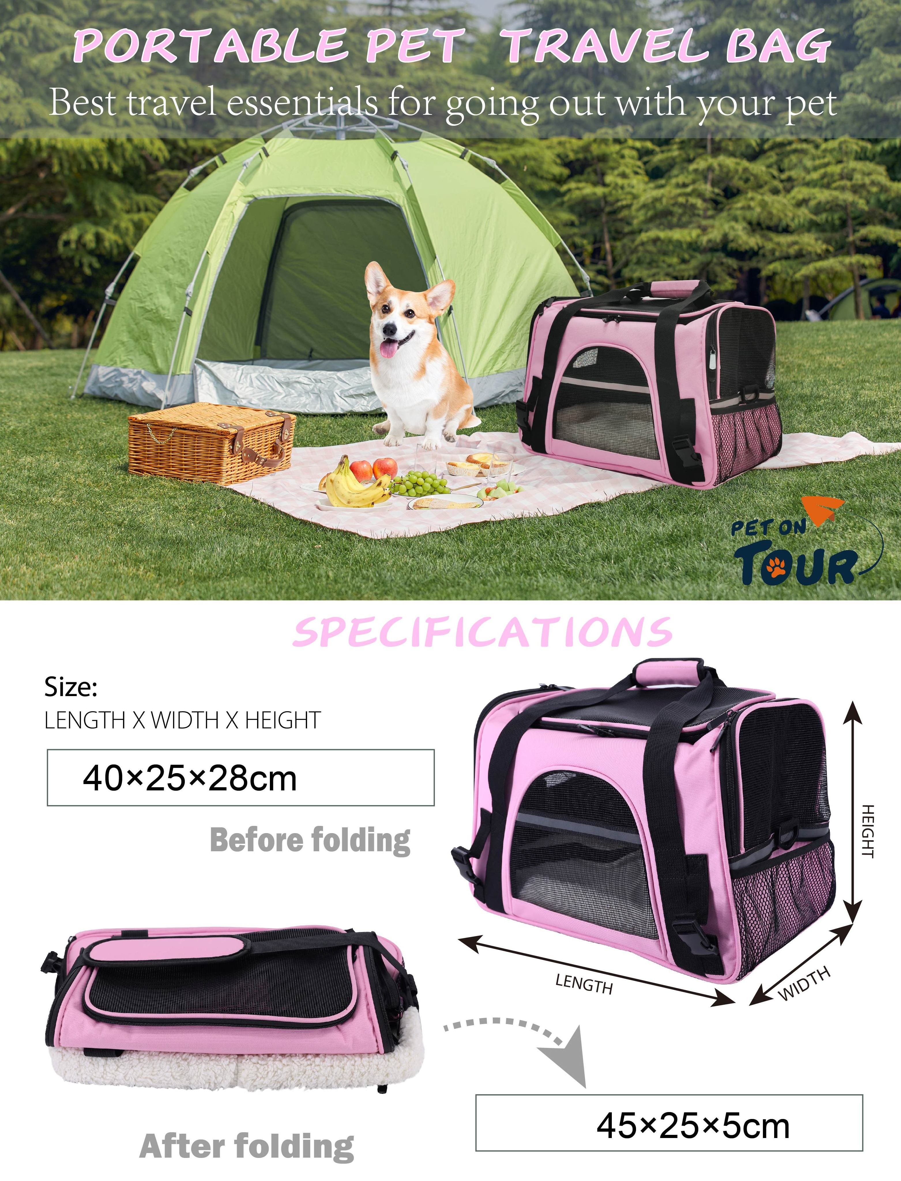 Airline Approved Small pet Travel Carry Bag cat Carriers Backpack portable outdoor kennel luxury dog carrier bag