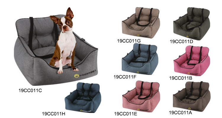 High quality medium dog car booster seat safety travel modern small dog car bed waterproof cozy pet seat bed