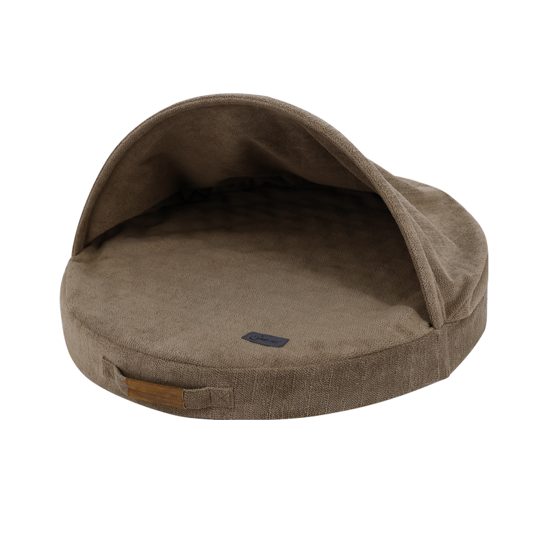 Cat Hideaway Tepee Round Washable cat cave With Canopy Portable handle design for travelling pet bed