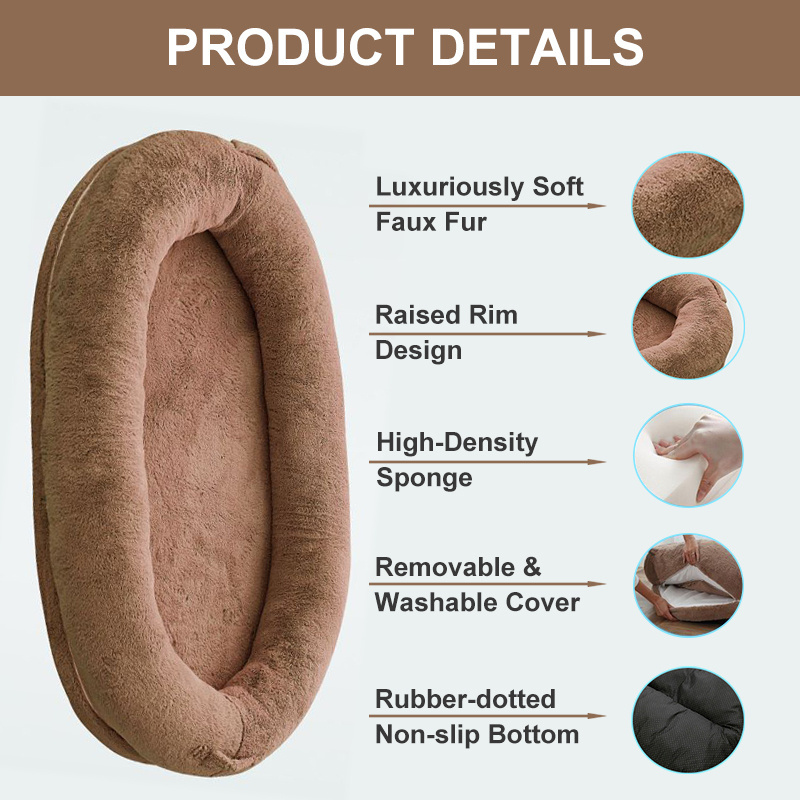 memory foam luxury human size dog bed giant large xl donut cave sofa best seller accessories dog pillow mattress bed pet product