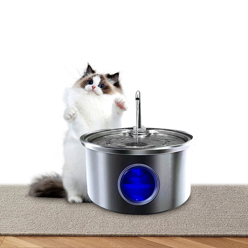 Pet Water Dispenser Stainless Steel Cat Water Feeder Fountain Automatic Circulation Electronic Pet Supplies Smart Drinking Dog