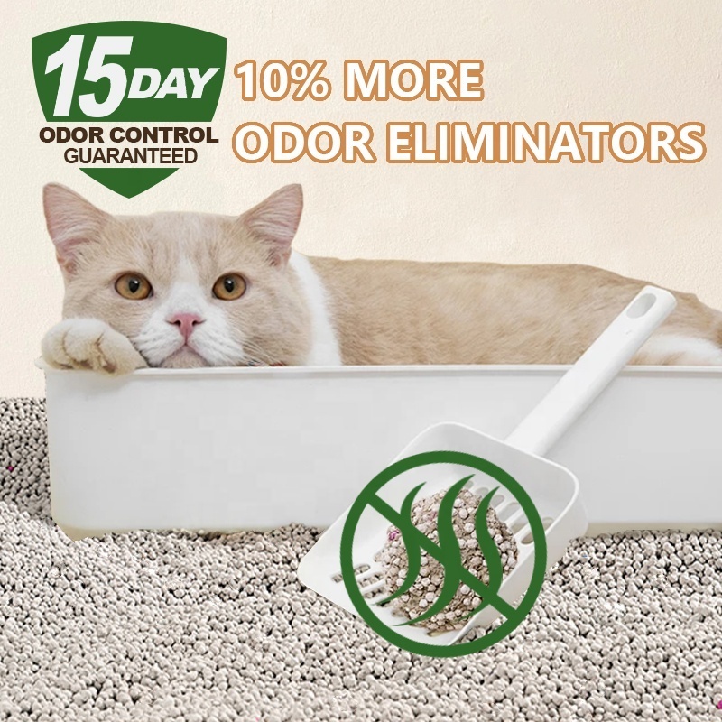 Eco-friendly Highly Absorbent Cat litter wholesaler litter Quick clumping Super odor control bentonite cat litter