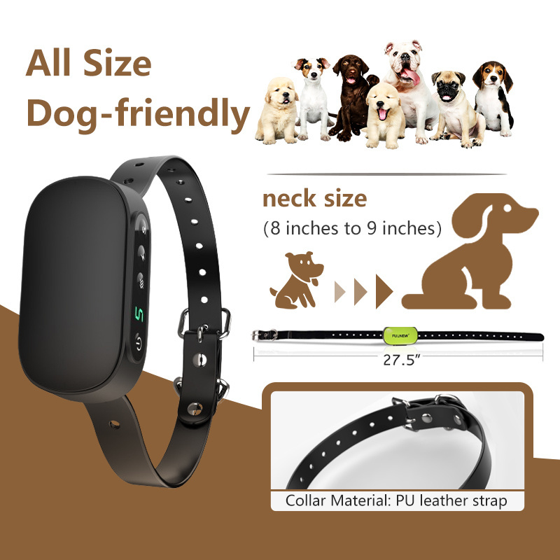 Custom design Waterproof Rechargeable Training Human Stop Vibration Anti No Shock Dog Bark Collar