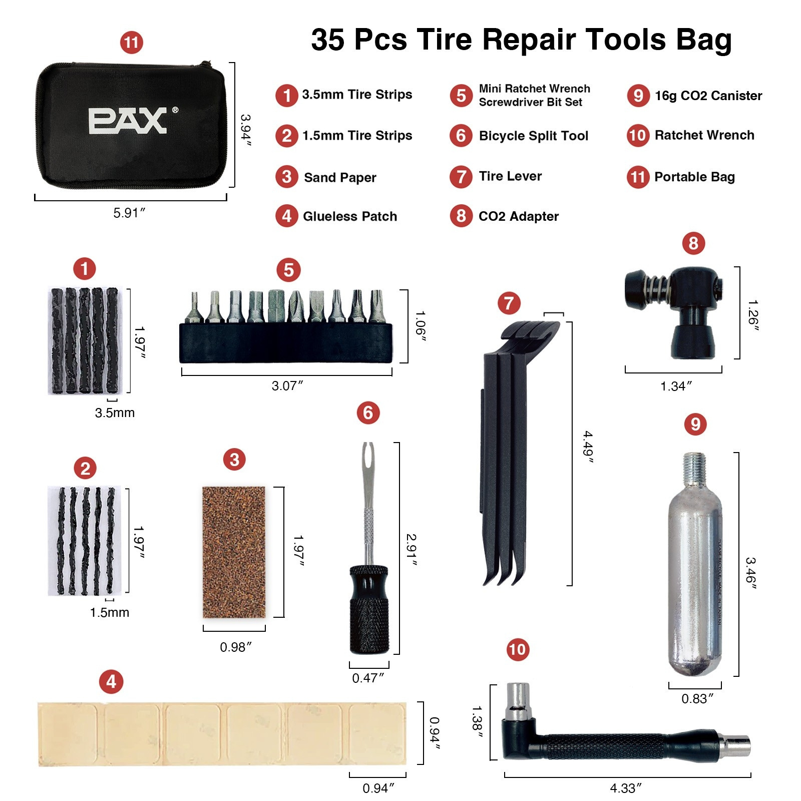 Tire Repair Tool kit For Bike