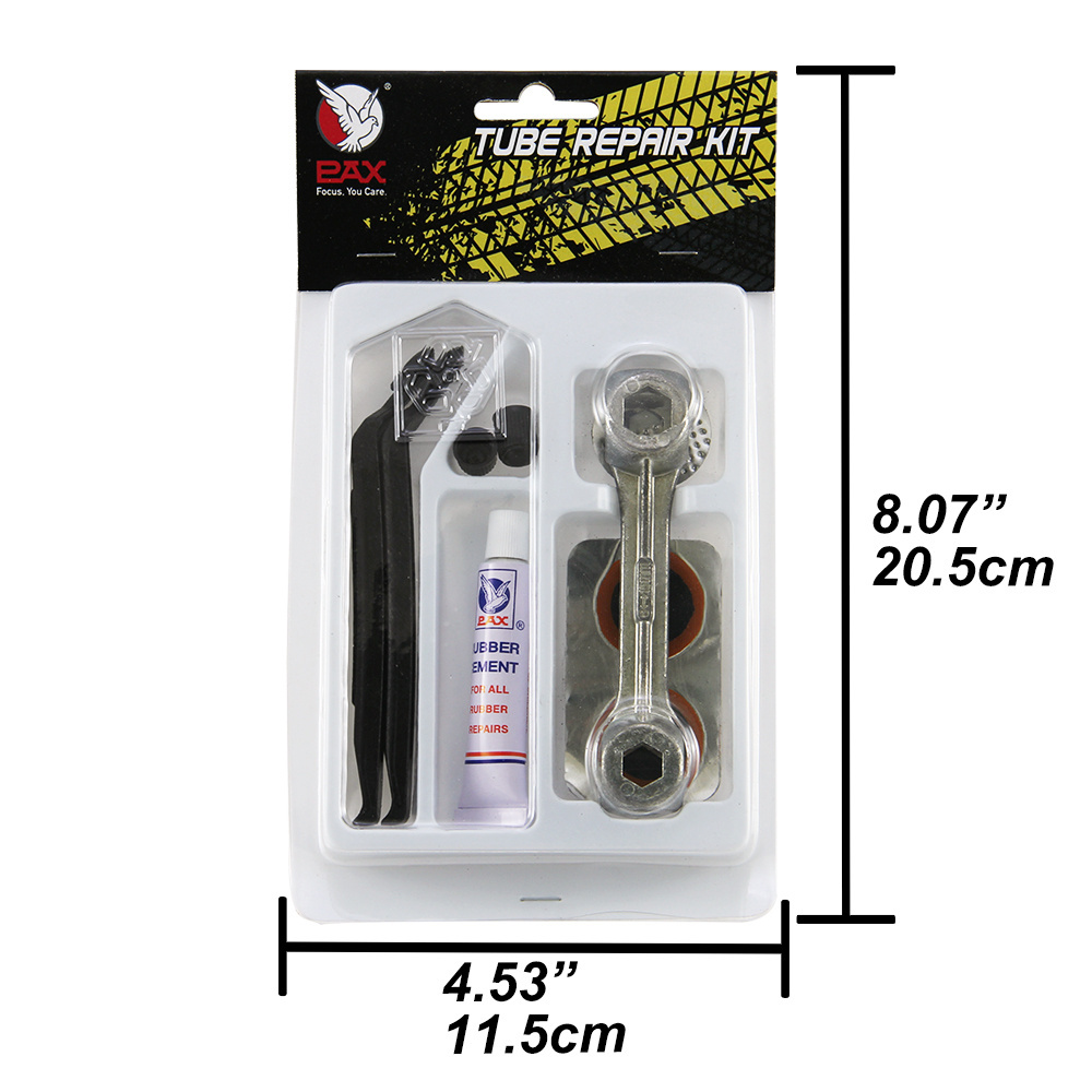 P6113 - 17pcs Tube Repair Kit With Dumbbell Wrench & Nylon Tire Lever Tire Repair Kit