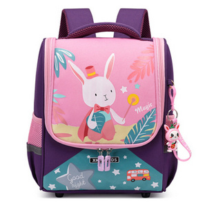 Lightweight Cute Rabbit Crocodile Print Kindergarten Student Backpack Cartoon Children School Bags