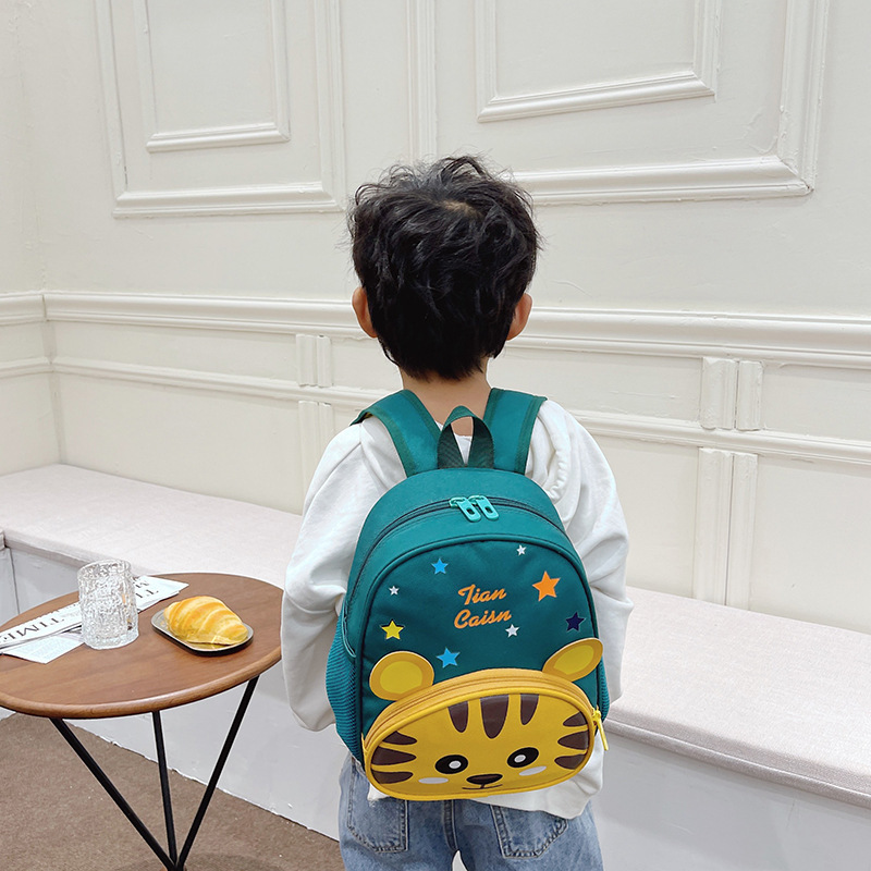 2022 New Boys Girls Children Cute Schoolbag Cartoon Tiger Rabbit Kindergarten Student School Backpack