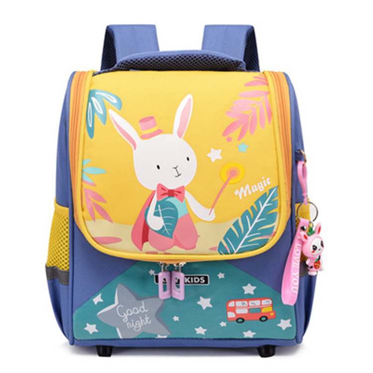 Lightweight Cute Rabbit Crocodile Print Kindergarten Student Backpack Cartoon Children School Bags